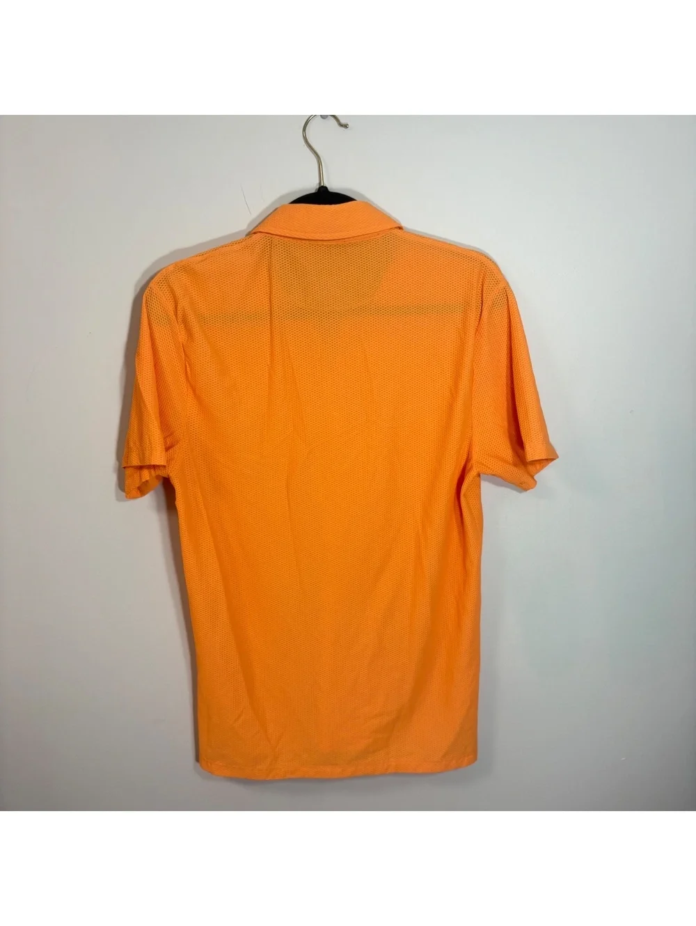 Twillory AIR Collection Men's S Orange Quarter Zip Performance Polo Tailored Fit